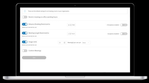 Our meeting room booking software offers unique features related to custom rules